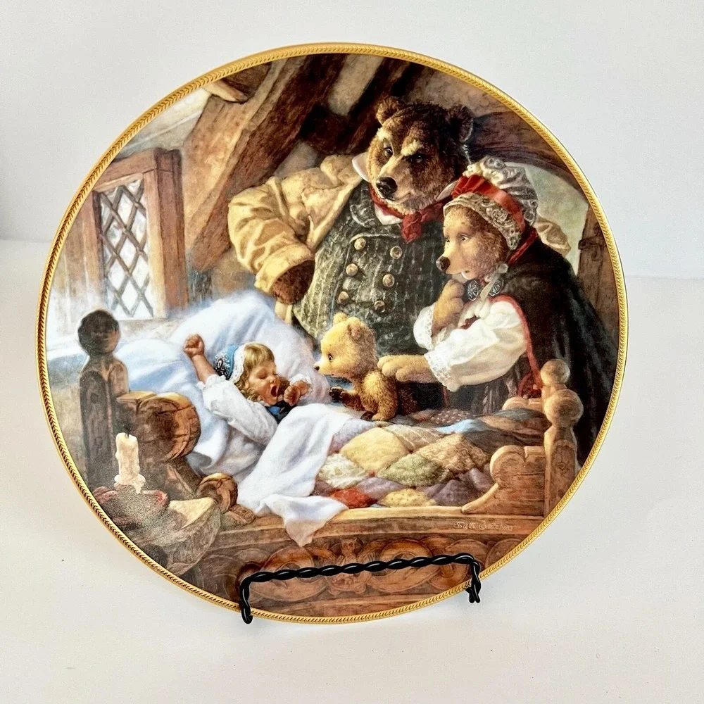Vintage Knowles Goldilocks & Three Bears Collector Plate 1991 Scott Gustafson